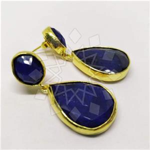 Fashion Classic Turkish Gemstone  Double Drop Earrings