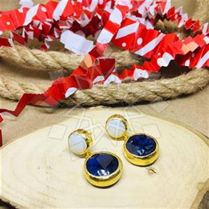 Fashion Classic Turkish Gemstone  Double Drop Earrings