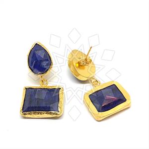 Fashion Classic Turkish Gemstone  Double Drop Earrings