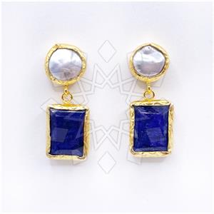 Fashion Classic Turkish Gemstone  Double Drop Earrings