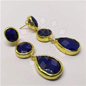 Fashion Classic Turkish Gemstone  Triple Drop Earrings