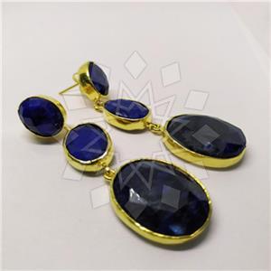 Fashion Classic Turkish Gemstone  Triple Drop Earrings
