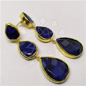 Fashion Classic Turkish Gemstone  Triple Drop Earrings