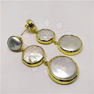 Fashion Classic Turkish Gemstone  Triple Drop Earrings