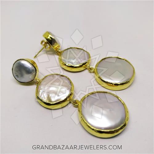 fashion classic turkish gemstone triple drop earrings 32453 5