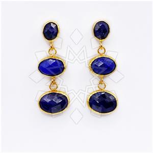 Fashion Classic Turkish Gemstone  Triple Drop Earrings