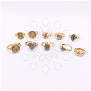 Fashion Cocktail Fantasy Rings 10 Piece Package