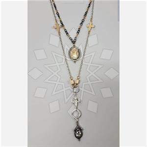 Fashion Coin Multi Strand Necklace