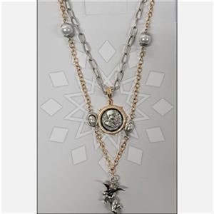 Fashion Coin Multi Strand Necklace