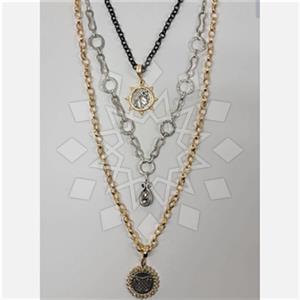 Fashion Coin Multi Strand Necklace
