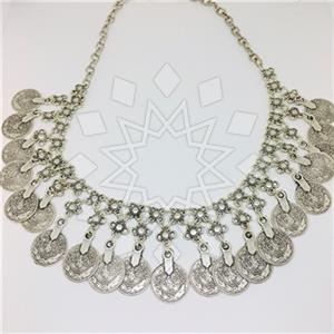 Fashion Coin Statement Necklace