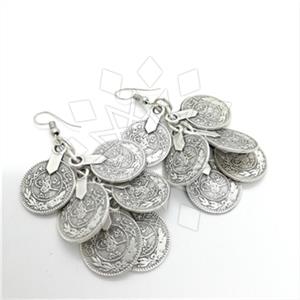 Fashion Coin Tassel Earring