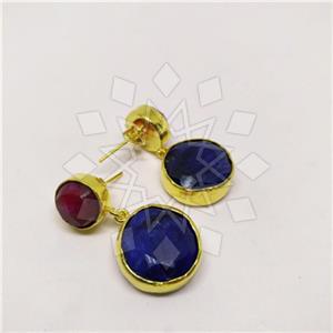 Fashion Classic Turkish Gemstone  Double Drop Earrings