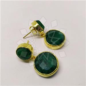 Fashion Classic Turkish Gemstone  Double Drop Earrings