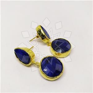 Fashion Classic Turkish Gemstone  Double Drop Earrings