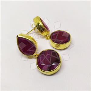 Fashion Classic Turkish Gemstone  Double Drop Earrings