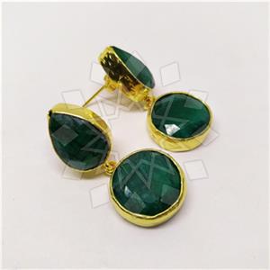 Fashion Classic Turkish Gemstone  Double Drop Earrings
