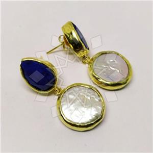 Fashion Classic Turkish Gemstone  Double Drop Earrings