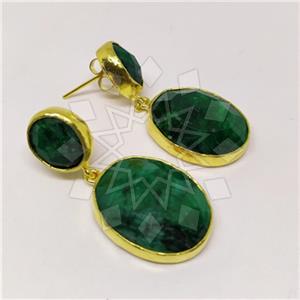 Fashion Classic Turkish Gemstone  Double Drop Earrings