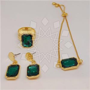 Fashion Ethnic Brass  Ring Earring Bracelet Sets