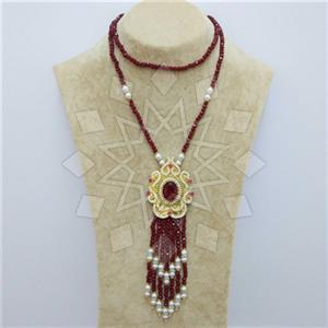 Fashion Ethnic Brass  Tassel Necklace