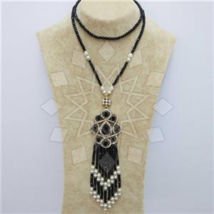 Fashion Ethnic Brass  Tassel Necklace