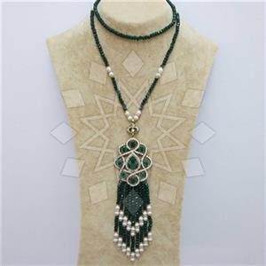 Fashion Ethnic Brass  Tassel Necklace