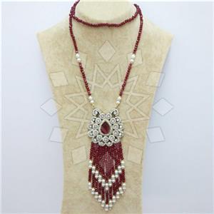 Fashion Ethnic Brass  Tassel Necklace