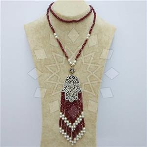Fashion Ethnic Brass  Tassel Necklace