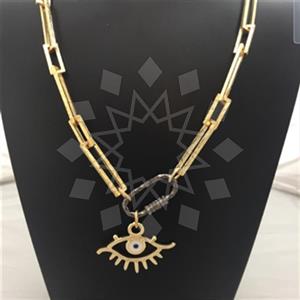 Fashion Evil Eye  Metal and Chain Necklace