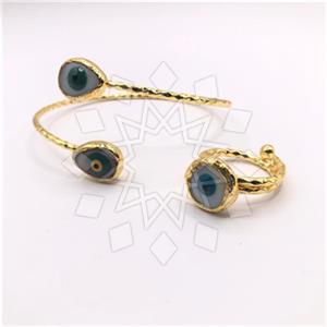 Fashion Evil Eye Ring Bracelet Sets