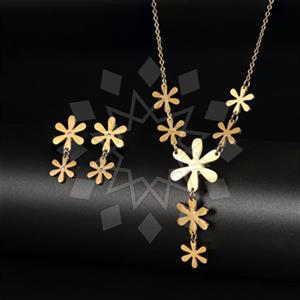 Fashion Flower Earrings Necklace Sets