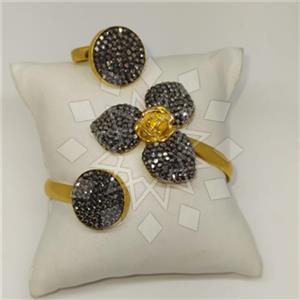 Fashion Flower Geometric Ring Bracelet Sets