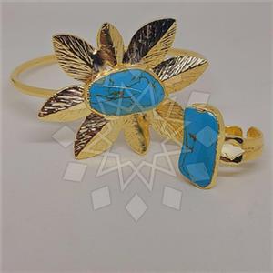 Fashion Flower Ring Bracelet Sets