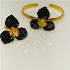 Fashion Flower Ring Bracelet Sets
