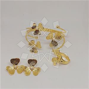 Fashion Flower Ring Earring Bracelet Sets