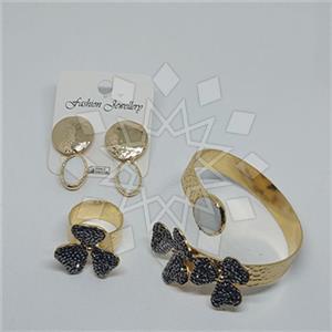 Fashion Flower Ring Earring Bracelet Sets