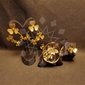 Fashion Flower Ring Earring Bracelet Sets