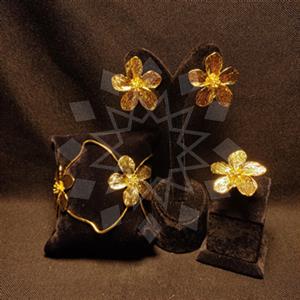 Fashion Flower Ring Earring Bracelet Sets