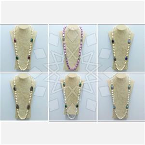 Fashion Gem and Crystals Beaded Necklace Package