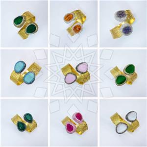 Fashion Gem and Crystals Cuff Bracelets Package