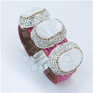 Fashion Gem and Crystals Cuff Bracelets