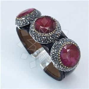Fashion Gem and Crystals Cuff Bracelets