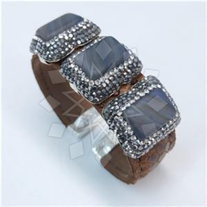 Fashion Gem and Crystals Cuff Bracelets