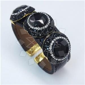 Fashion Gem and Crystals Cuff Bracelets