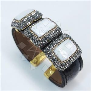 Fashion Gem and Crystals Cuff Bracelets