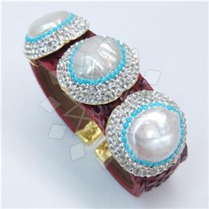 Fashion Gem and Crystals Cuff Bracelets