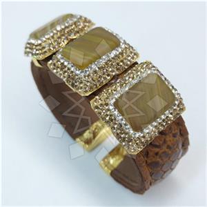Fashion Gem and Crystals Cuff Bracelets