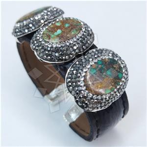 Fashion Gem and Crystals Cuff Bracelets