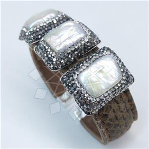 Fashion Gem and Crystals Cuff Bracelets